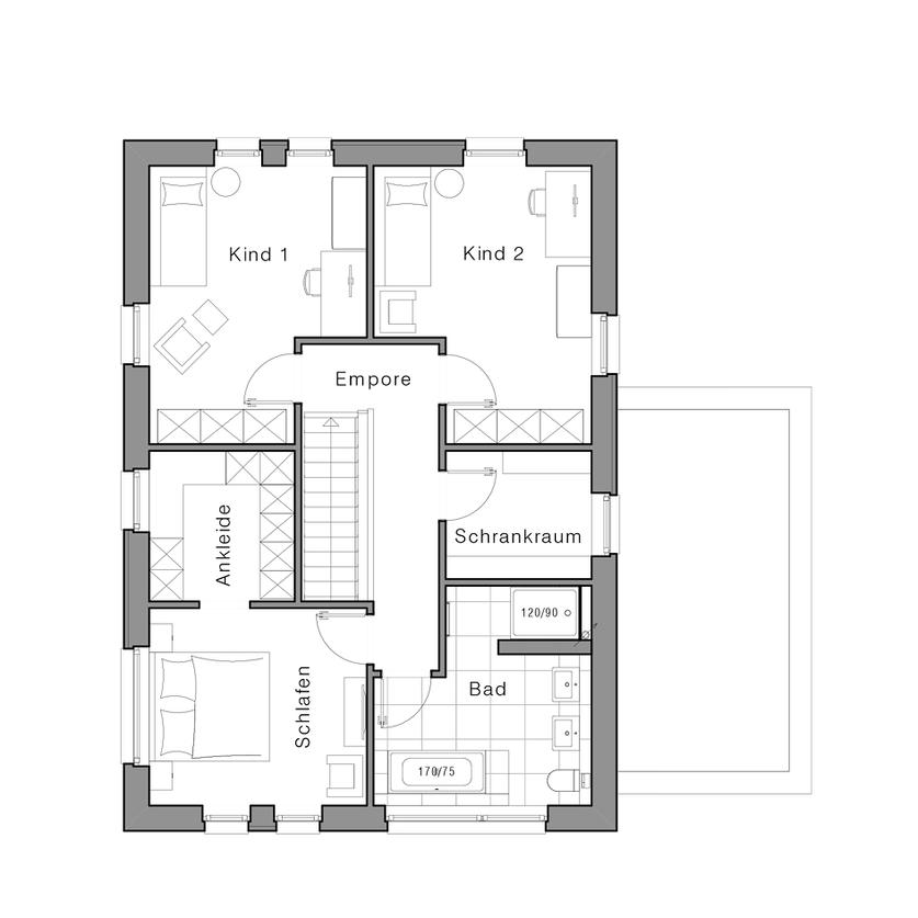 Grundriss große Doppelhäuser Edition 360II